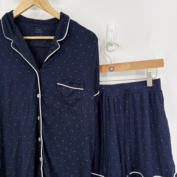 Cozy Earth Pajama Set Womens Small Bamboo Stretch Soft Lounge Minimalist Capsule - Picture 4 of 7